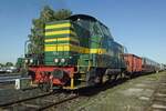 Ex-NMBS/SNCB, now CFV3V 7304 stands coupled to an ex-CFL DMU Class 201/211 at Mariembourg during the CFV3V Weekend-a-Vapeur on 21 September 2019.