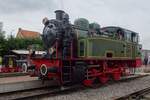 TOM, former Hoogovens Lok 22 runs light at the SCM in Maldegem on 6 May 2023 during the Steam Weekend. Due to environmental issues and controversies, Tata Steel, owner of two steam engines, decided to quit steam excursions on their areal and sold the two steamers. TOM has found a new asylum in Maldegem.