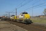 NMBS 7851 with sister and tank train passing Antwerpen Noorderdokken on a glorious 13 March 2011.