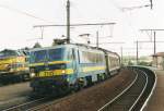 NMBS 2701 with freight train passes through Antwerpen-Dam on 16 May 2002.