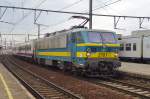 NMBS 2707 calls at Antwerpen-Berchem on 22 May 2014.