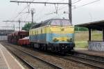 On 22 August 2013 NMBS 5529 hauls an engineering train through Antwerpen-Noorderdokken.