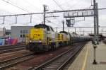 Zinc ore train with 7779 passes through Antwerpen-Berchem on 21 May 2014.