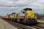 On 18 June 2014 SNCB 7819 passes through Antwerpen-Luchtbal.