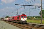 On 29 August 2013 CrossRail DE 6314 speeds through Antwerpen-Noorderdokken.