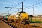 SNCB 7866 hauls a freight -with a TRAXX dit- through Antwerpen-Noorderdokken on 23 March 2011.