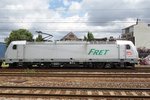 Akiem 186 184 with intermodal service passes through Antwerpen-Berchem on 29 June 2016.