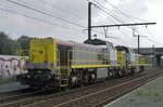 SNCB 7756 passes Antwerpen-Noorderdokken on 21 September 2016.