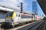 NMBS 1870 waits at Brussel-Zuid/Bruxelles-Midi for departure to Kortrijk on 22 May 2014.