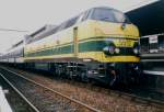 With CFL Weggmann stock, NMBS 5532 is ready to depart for Luxembourg at Lige-Guillemins on 13 July 1999.