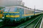 Scanned -and enhanced- picture of NMBS 2706 with Dutch IC-stock at Lige-Guillemins on 13 July 1999, forming the Ardennen-Express to Haarlem. 