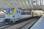 NMBS 1844 calls at Liége-Guillemins on 20 January 2017.