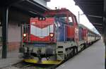 On 134 May 2012 CD 714 224 stands at her terminus station of Praha-Masarykovo after having brought in a Rychlyk from Rakovnik.