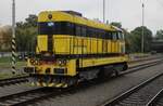 PKP Cargo International (ex AWT, ex Viamont) 741 503 stands aside at Kolín on a grey 25 September 2025.
