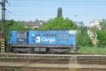 CDC 742 300 at Plzen Hl.n., taken from behind the window of my train, on 15 May 2012.