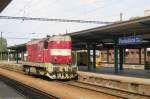 CD 742 113 runs light in Pardubice hl.n. on 3 June 2013.