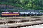 GATX tank train with 372 013 waits at Bad Schandau on 23 May 2015.