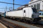 Still plain white, CD 193 576 stands with a Metropolitan service to Budapest at Brno hl.n. on 19 September 2024.