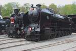 Recently restored 464 102 stands in the Railway Museum of Luzna u Rakovnika on 11 May 2024.