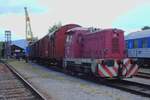 Photo freight with 703 031 stands in the Rasilway Museum at Luzna u Rakovnika on 11 June 2022.