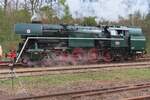 Czech steamer 464 202 stands in the Railway Museum of Luzna u Rakovnika on 11 May 2024.