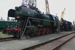 Forest frog is the nick name for 464.202, seen here at the railway museum in Luzna u Rakovbnika during bunkering fresh coal on 11 May 2024.