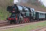 On 11 May 2024 Czech steamer 464 202 -guest from Olomouc depot- gets coupled to a steam shuttle train at Luzna u Rakovnika.