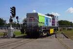Test engine for battery powered diesel locomotives 63413 finds herself back in the Cité du Train in Mulhouse on 30 May 2019.