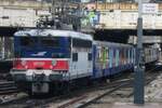 BB 17031 pushes an RER service out of Paris Saint-Lazare on 19 September 2011.