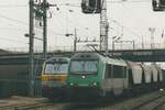 SNCF FRET 36037 hauls a cereals train through Thionville on a murky 19 May 2004.