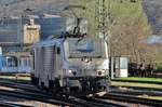 Akiem 37002 runs light in Völklingen on 27 March 2017.