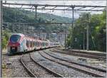 Two SNCF   Z 31500 M Coradia Polyvalent régional tricourant leave Bellegarde towards Annemasse.