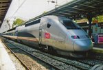 On 19 September 2011 TGV 4402 stands in Paris Gare de l'Est.