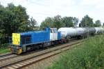 Alpha TRains 1505, in service with LOCON, is about to cross the Dutch-German border at Venlo, 29 August 2014.