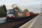 MRCE 193/X4-879 hauls a DB freight through Celle on 8 September 2015.