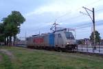 On the evening of 2 May 2018, LOTOS 186 274 runs round at Rzepin. 