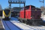 UEF's V 100 1019 runs round in Titisee on 30 December 2024.