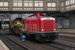 V 100 west: Still not dead! DB 212 317 with railway engineering train at Kassel-Wilhelmshhe on 1 June 2012.