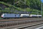 On 9 May 2016 CB Rail 285 107 has brought a short dereals train into Bad Schandau, where a Czech loco will take over the light consist to Decin-Vychod.