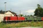 DB 290 371 with former musem loco 151 049 at Kaldenkirchen on 13 August 2006.