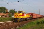 MEG 216 with the daily coal shuttle passing through Grosskorbetha on 30 May 2010.