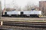 Oak Capital G 1206 'Beci' with sister and coal train leaves Oberhausen Osterfeld Sd on a sunny 7 January 2014.