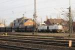 Oak Capital G 1206 'Beci' with sister and coal train leaves Oberhausen Osterfeld Sd on a sunny 7 January 2014.

