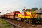 ON 29 May 2010 MEG 210 hauls a coal train through Grosskorbetha.