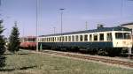 628 013-5 und VT 98, Kempten, Mai 1980.