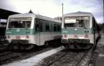 628 626-4 and 628 579-5 at Wasserburg/Inn, January 27th, 1999.