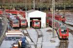 611 004 and 535; 650 110 and 100 and further diesel multiple units at Ulm, December 22nd, 2009.