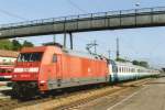 DB 101 113 with FS stock calls at Rosenheim on 22 May 2006.