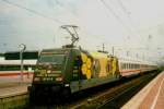 Advertising lovo 101 141 leaves Dortmund Hbf on 14 May 2005.