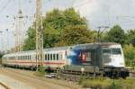 The 4th Dimension! DVD-advertiser 101 010 pushes an IC to Bremen out of Duisburg Hbf on 13 April 2005.